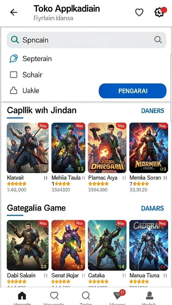 untunggo - Ilustrasi dari tantangan menarik di dalam game.