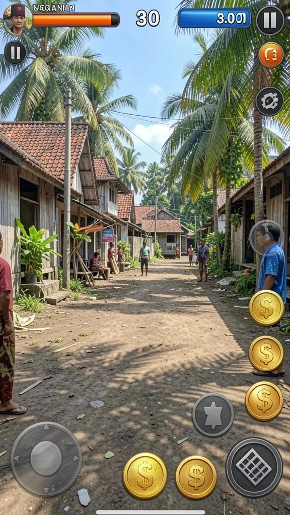 vv62 - Tangkapan layar menunjukkan karakter utama dalam aksi.